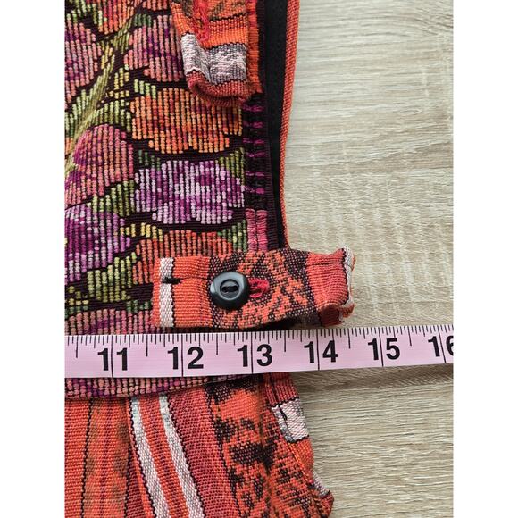 VINTAGE Women's Guatemalan Huipil Tapestry Floral Overalls Jumpsuit M Hippie - Picture 13 of 15